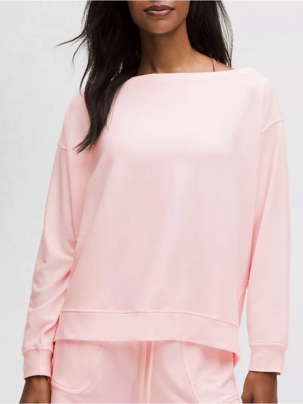 Lululemon Soft Pink Boatneck Lounge Top